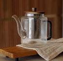 Glass Teapot Black Handle 1.2L
