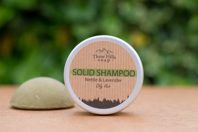 Nettle and Lavender Shampoo Bar with Tin from Three Hills