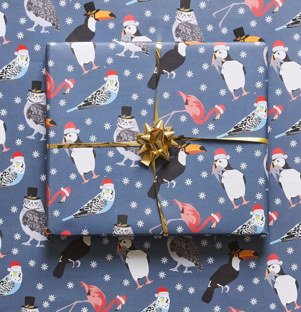Christmas Birds Wrapping Paper