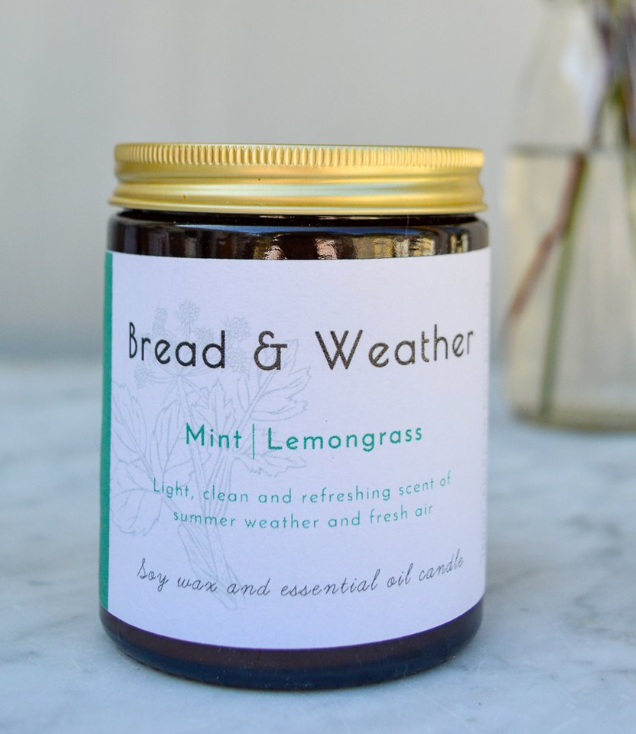 Mint Lemongrass Candle | Bread and Weather